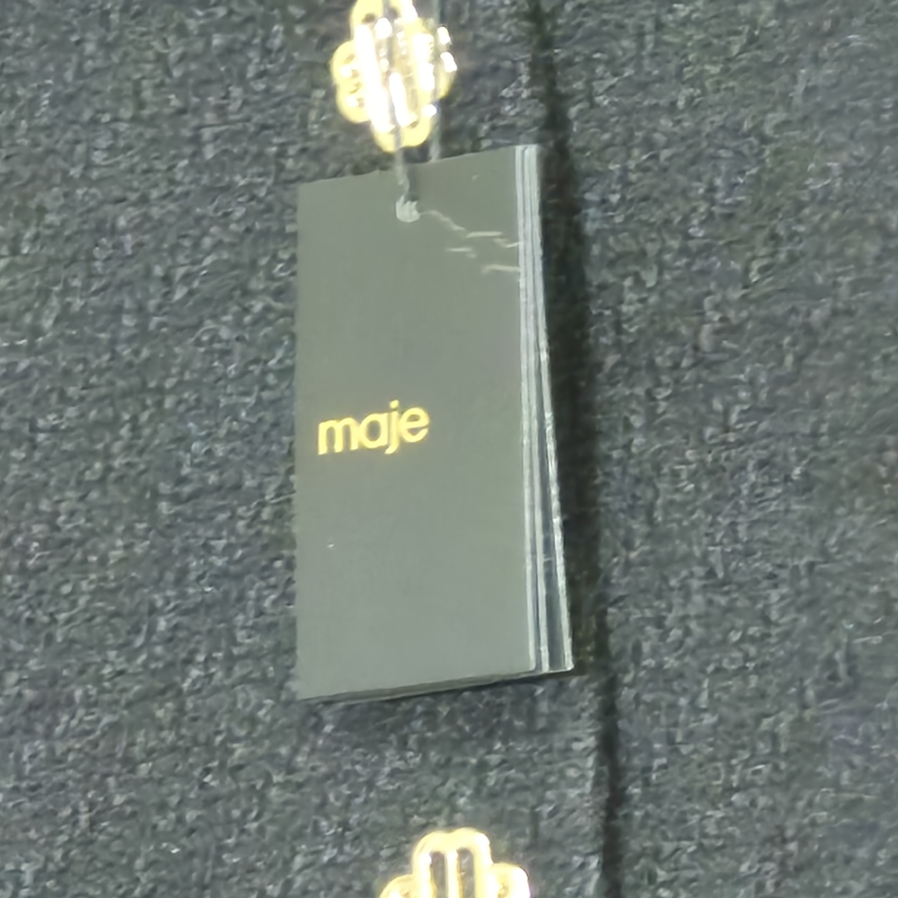 Maje Black Textured Mini Dress - Picture 3 of 6